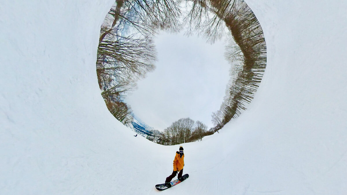 実際にInsta360 ONE RSを使って撮影した映像 「5.7K 360度レンズ」で撮影した360度写真